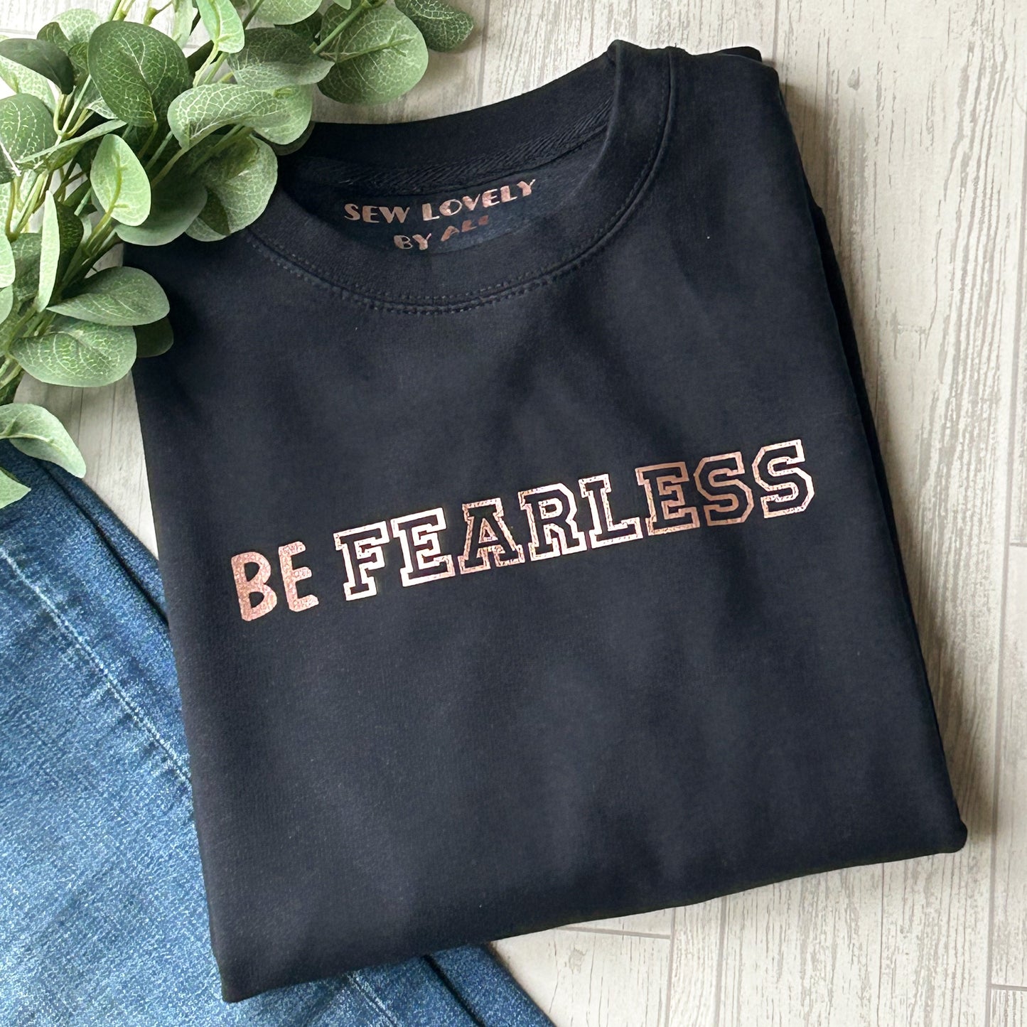 Ladies Navy Blue Sweatshirt - Be Fearless