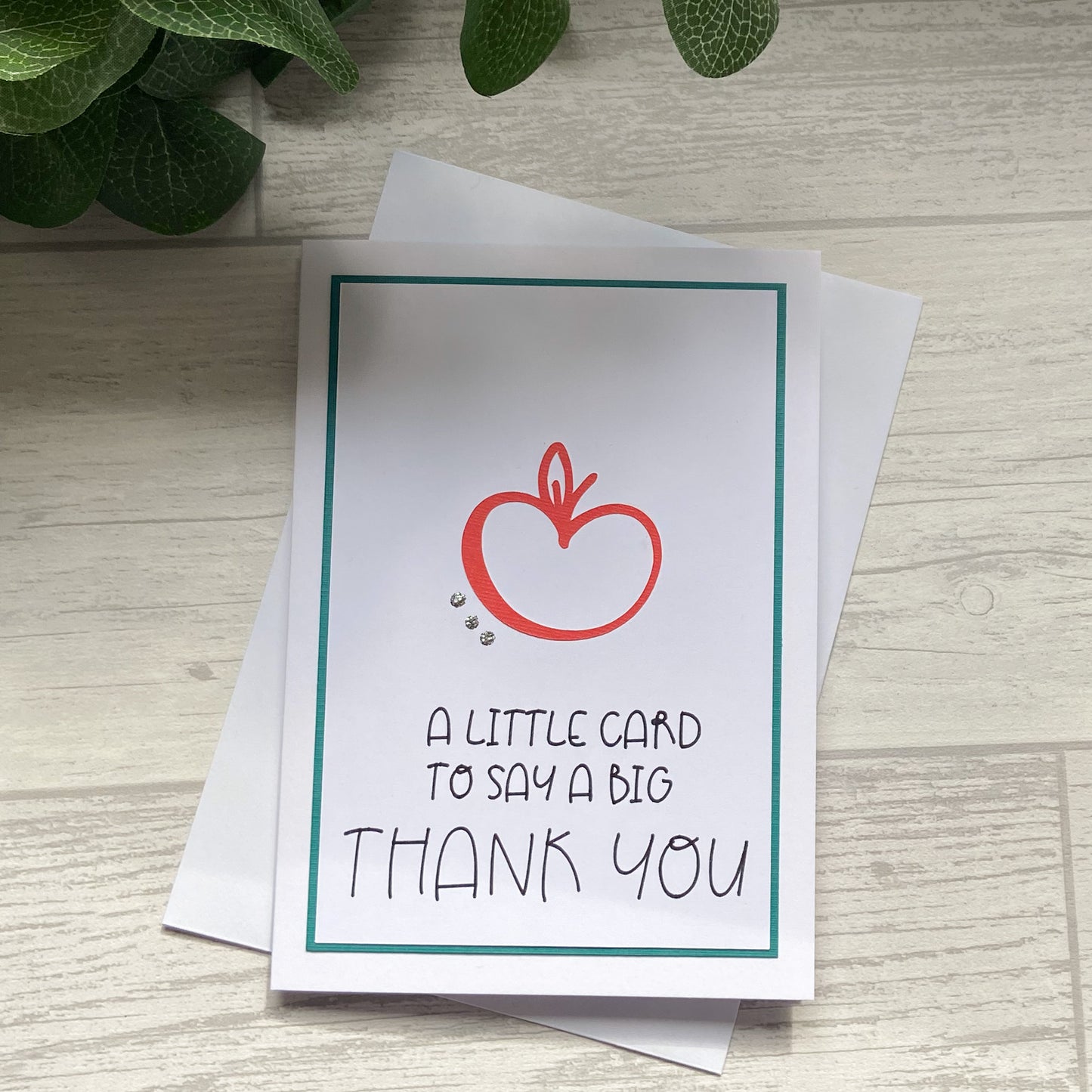 Handmade Greetings Card - 'A Little Card To Say A Big Thank You' - Teacher Card