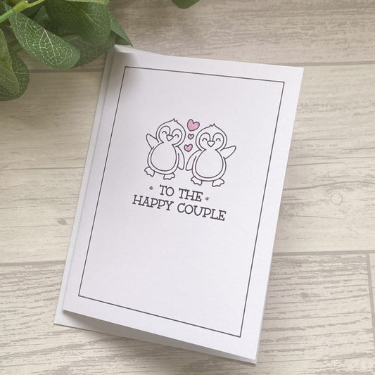 Outline Design Wedding Day Greetings Card