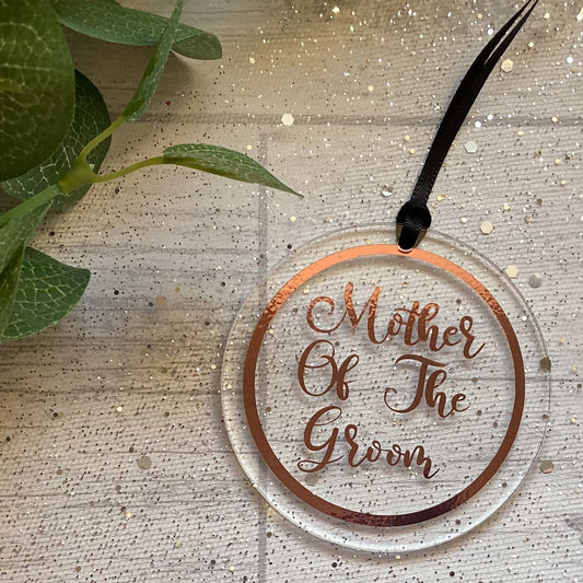 Mother Of The Groom Wedding Keepsake Acrylic Decoration, Bridal Party Gift, Wedding Gift