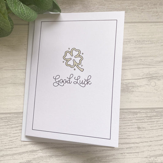 Outline Design Good Luck Greetings Card