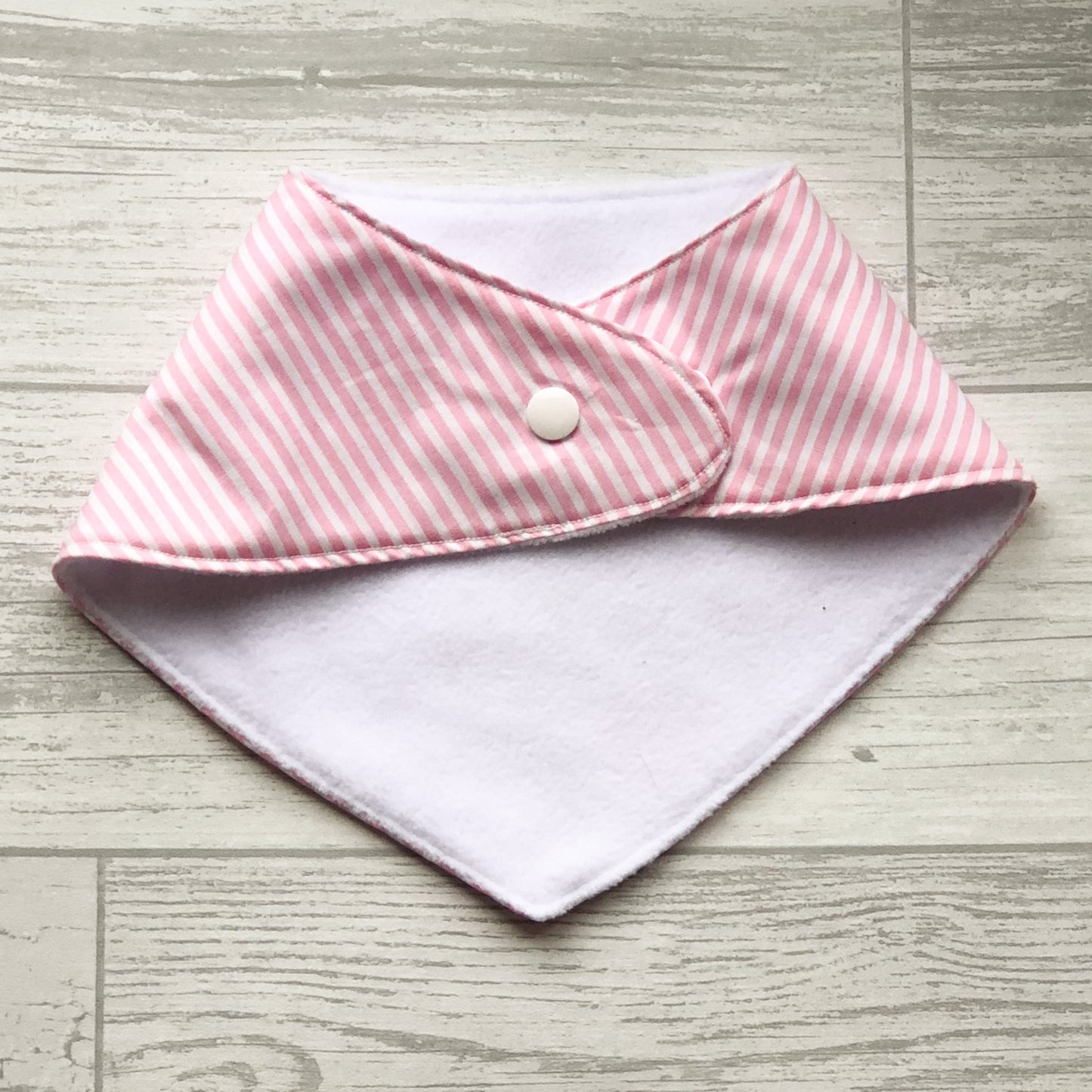 Pink Striped Baby Bandana Bib