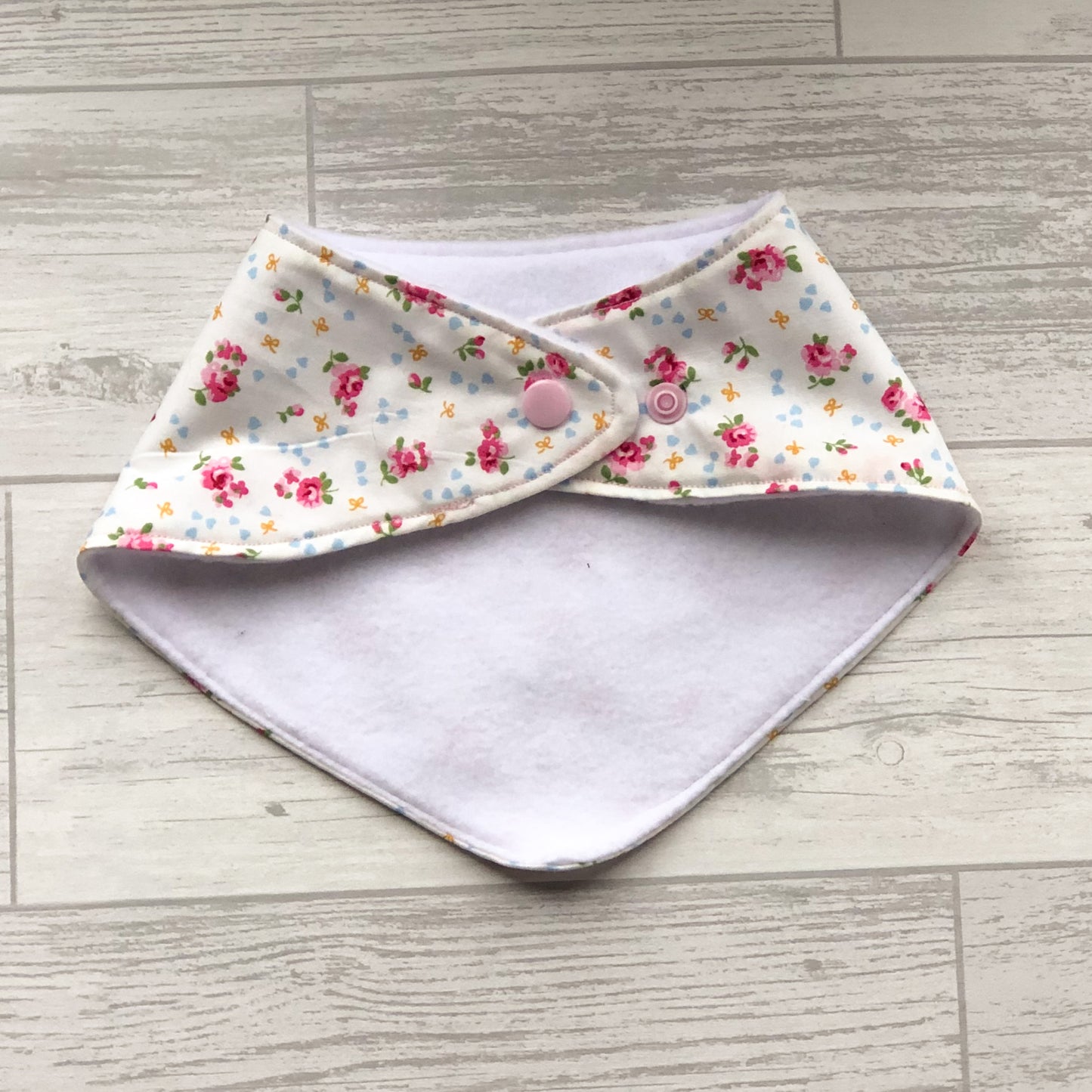 Pink Floral Baby Bandana Bib