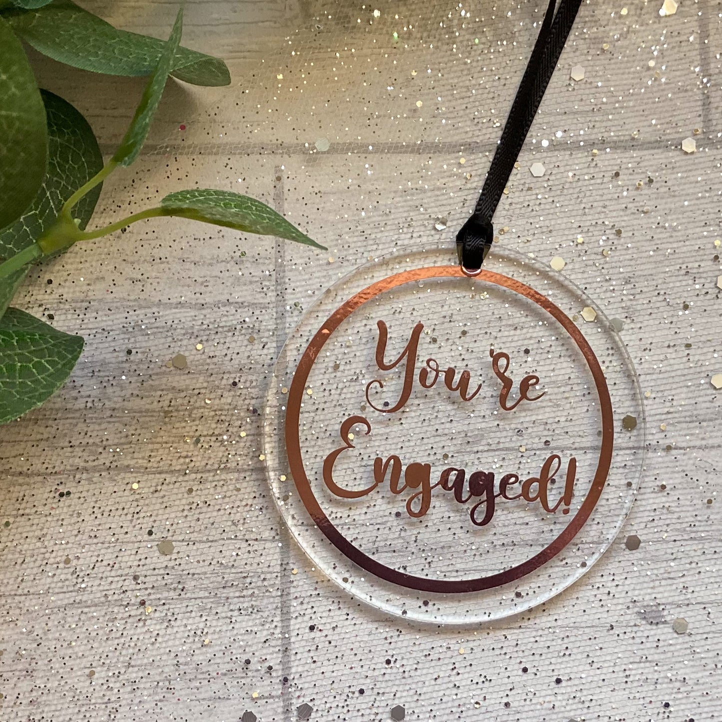 "You're Engaged!" Keepsake Acrylic Decoration, Engagement Gift, Engagement Keepsake