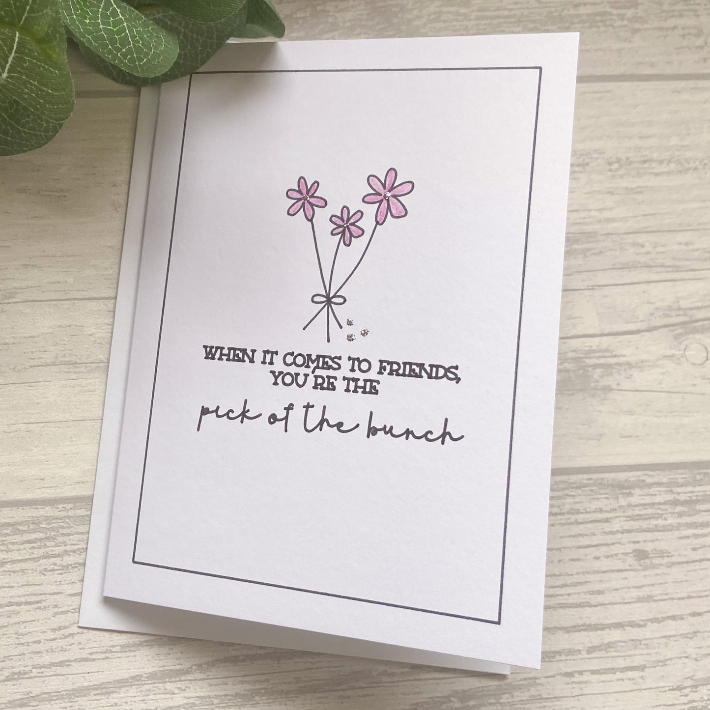 Outline Design Friendship Birthday Greetings Card