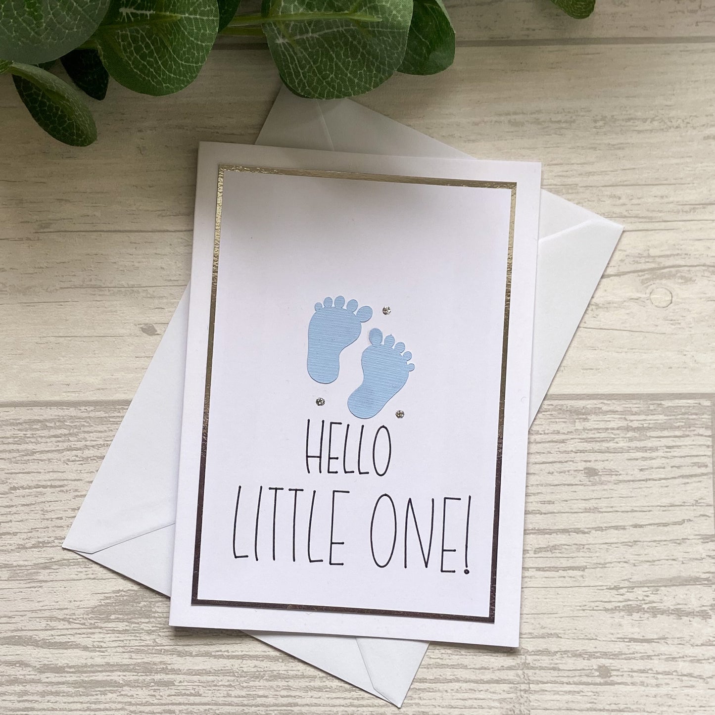 Baby Card - Hello Little One!, Handmade Baby Card