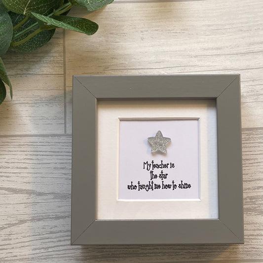 My Teacher Is The Star Mini Frame, Teacher Gift, Thank You Teacher