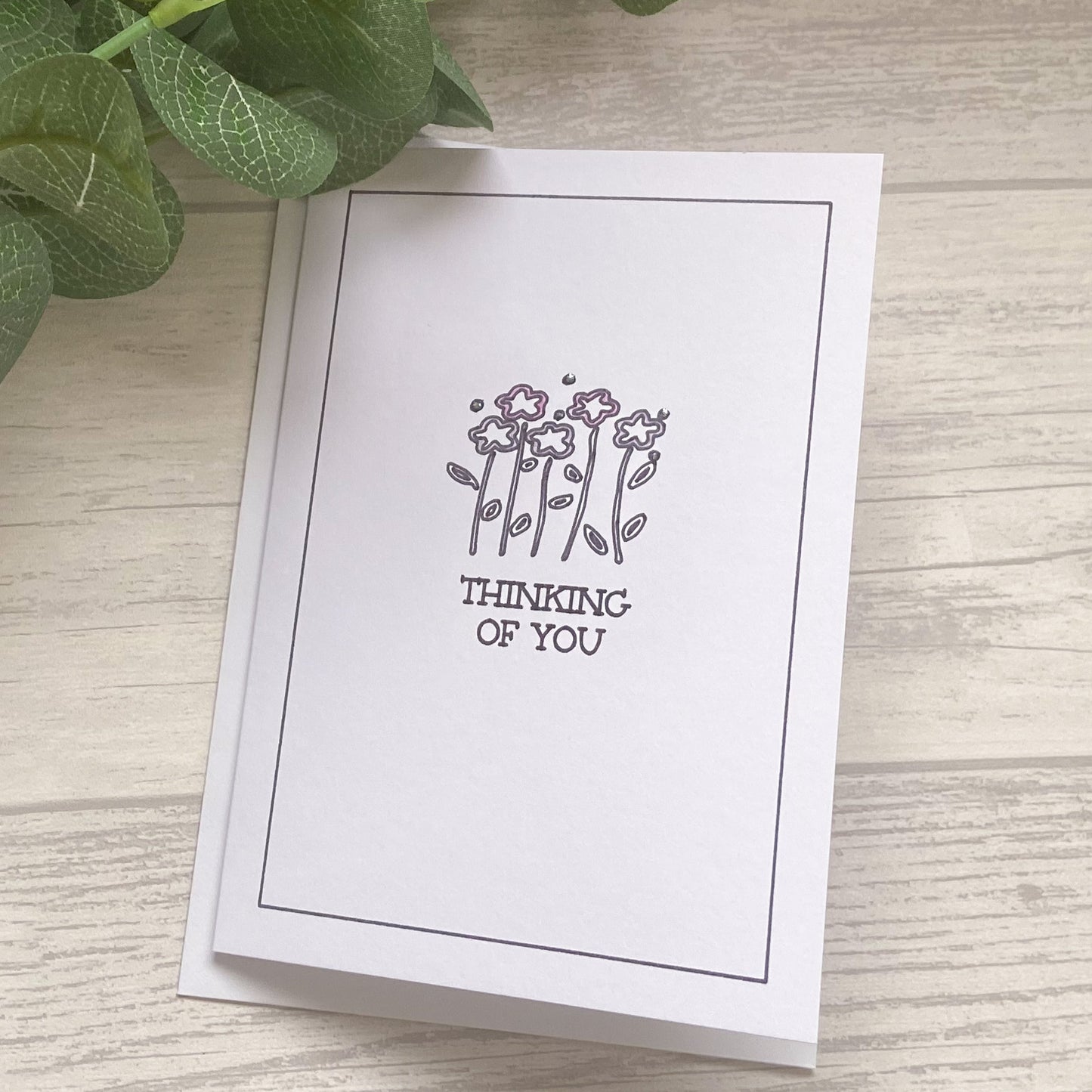 Outline Design Thinking Of You Greetings Card