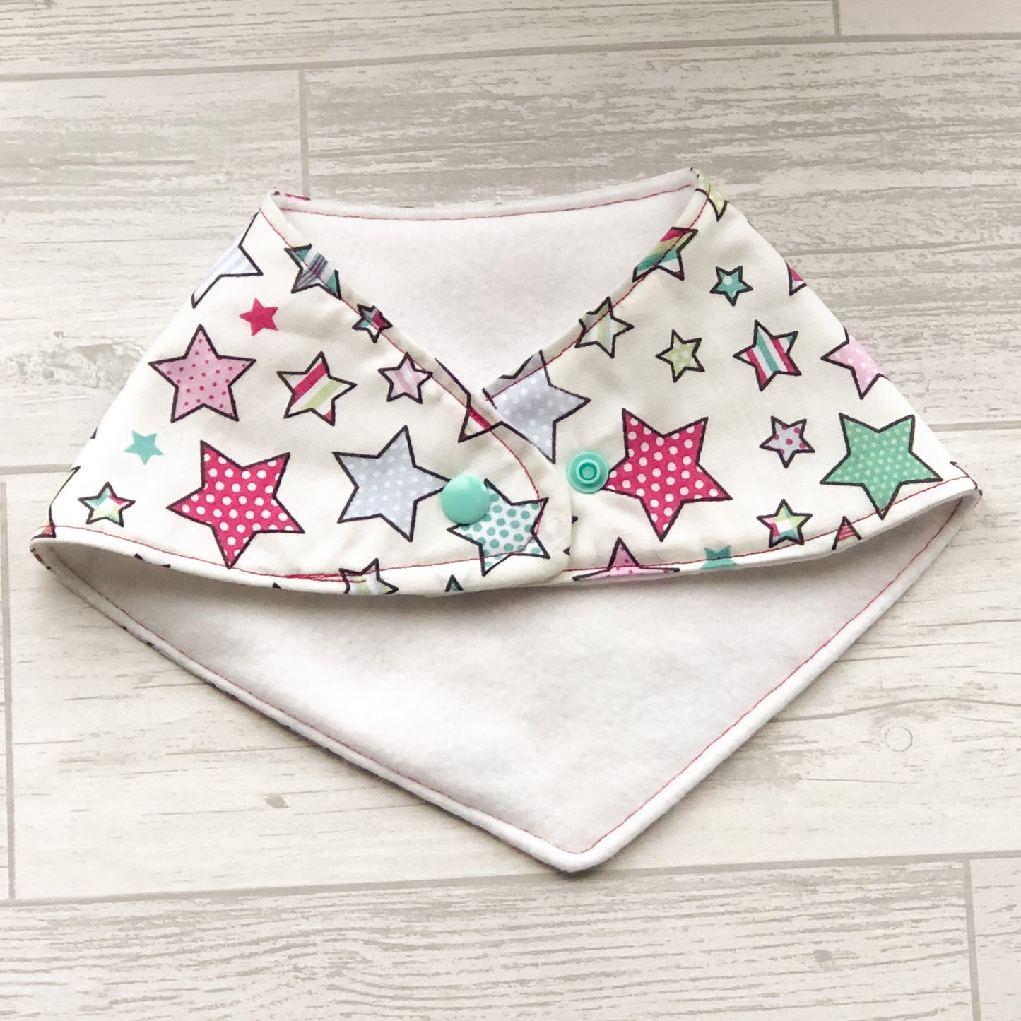 Pink Stars Baby Bandana Bib