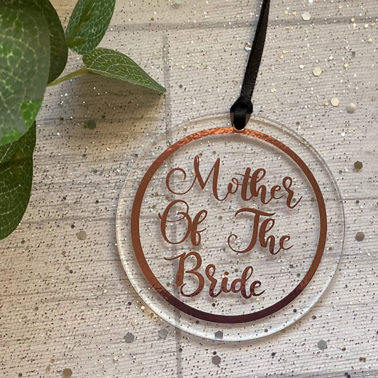 Mother Of The Bride Wedding Keepsake Acrylic Decoration, Bridal Party Gift, Wedding Gift