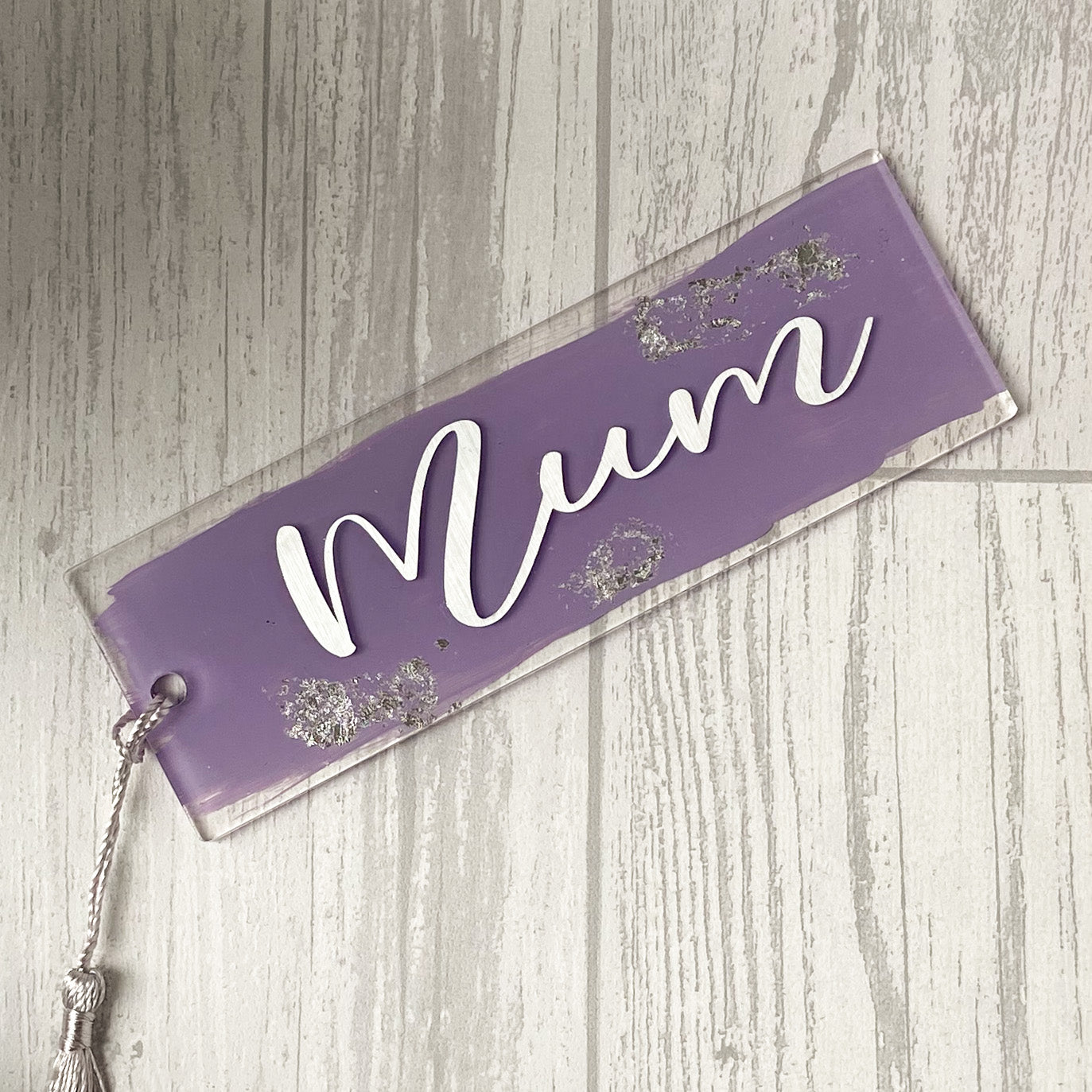 Hand Painted Acrylic Bookmark - 'Mum' - Gift For Mum