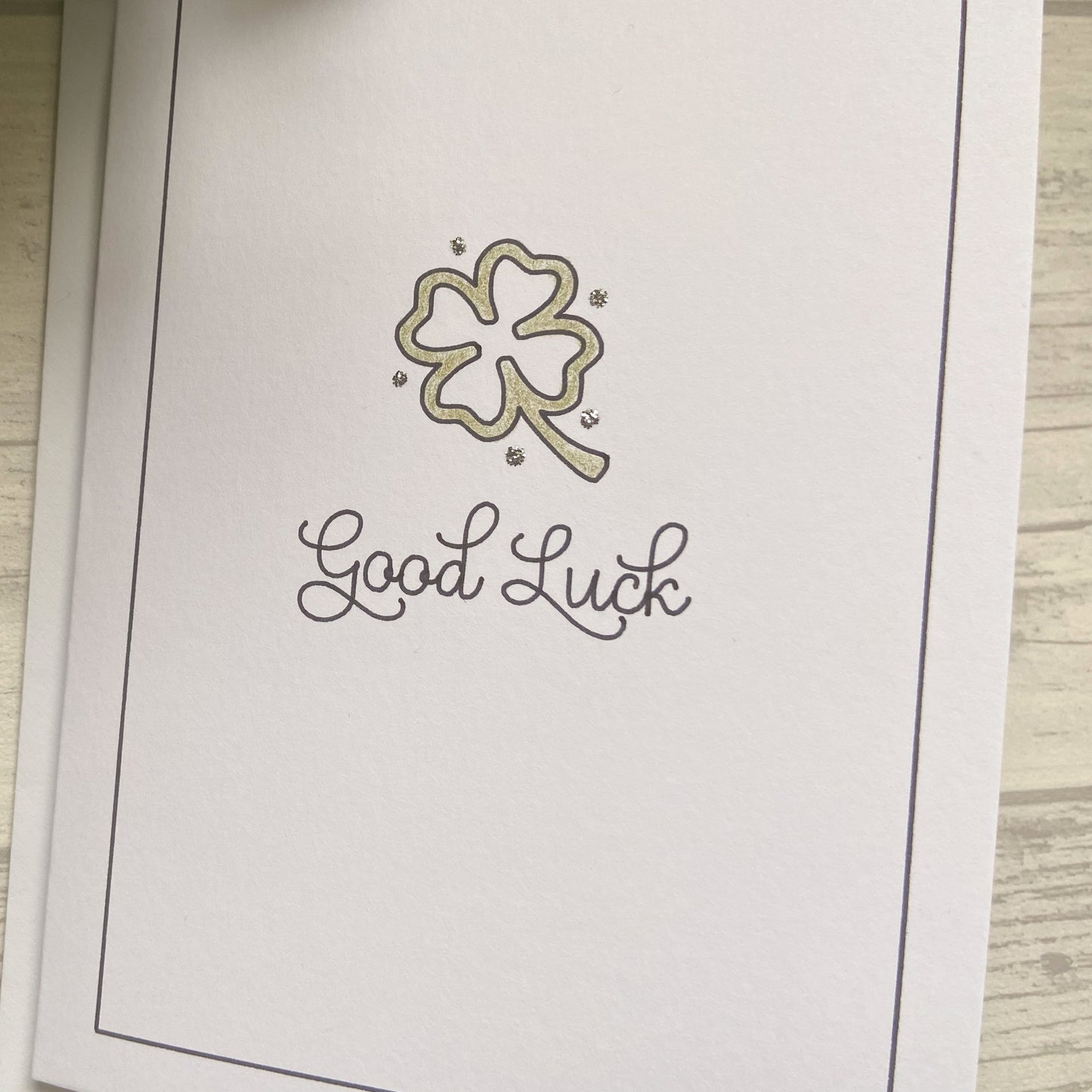 Outline Design Good Luck Greetings Card