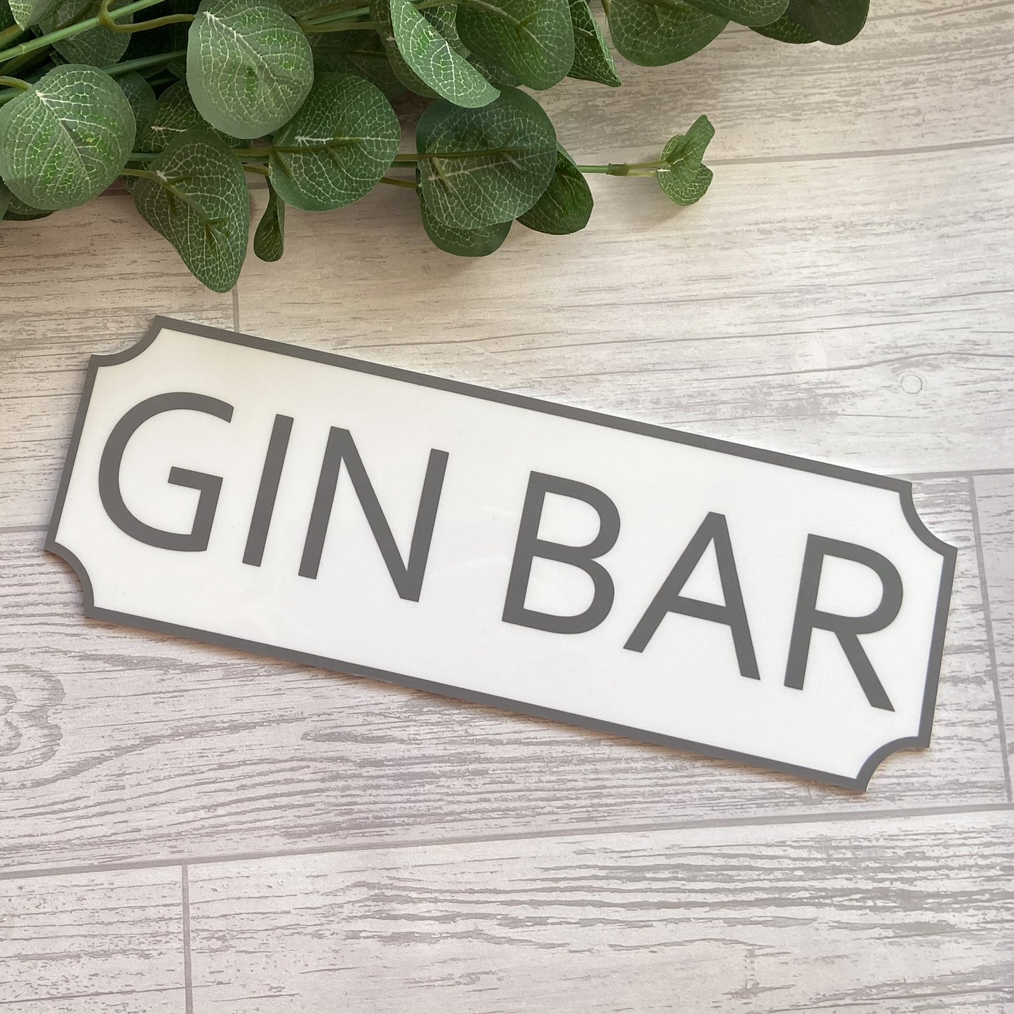 Gin Bar Street Sign - Vintage Style Gin Railway Sign