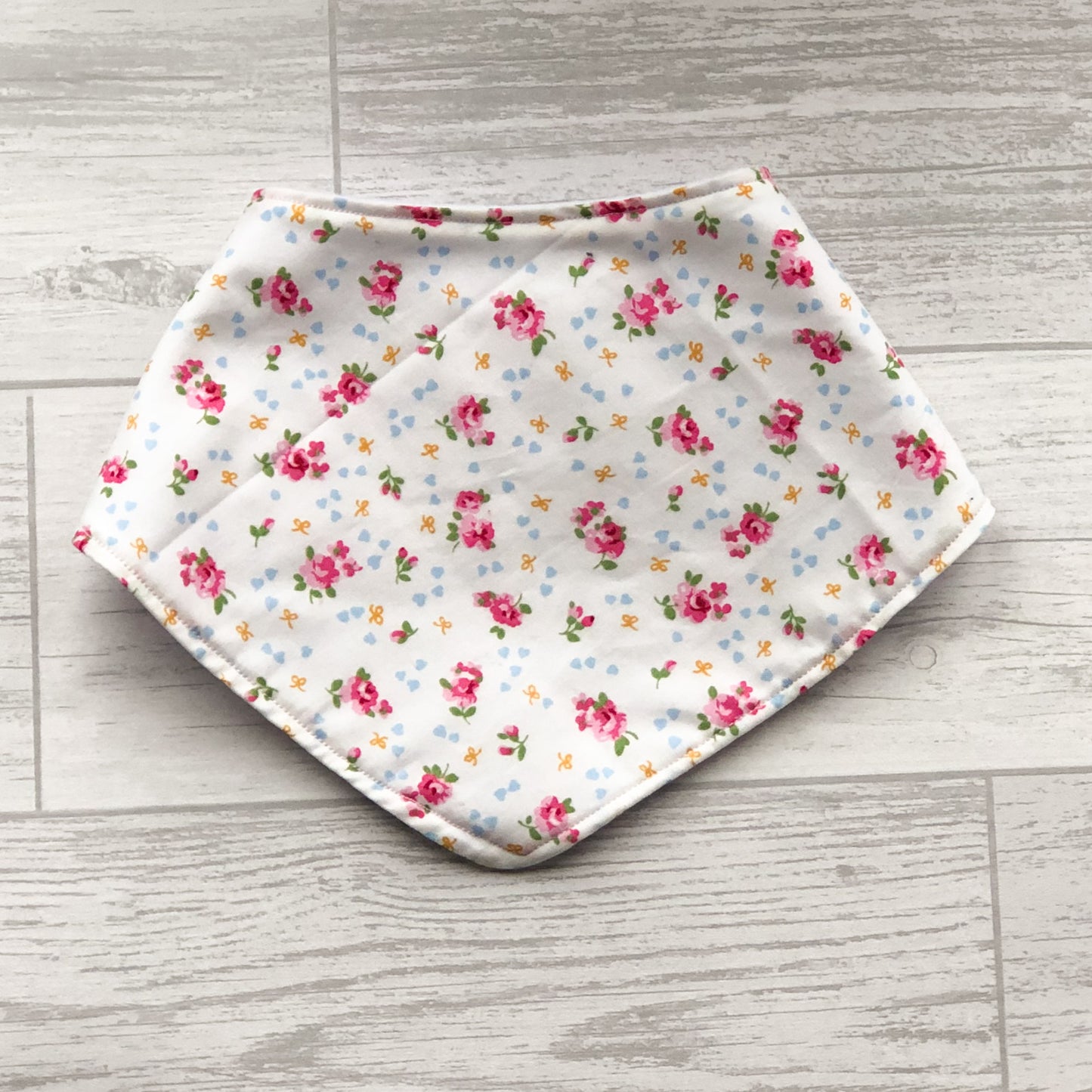 Pink Floral Baby Bandana Bib