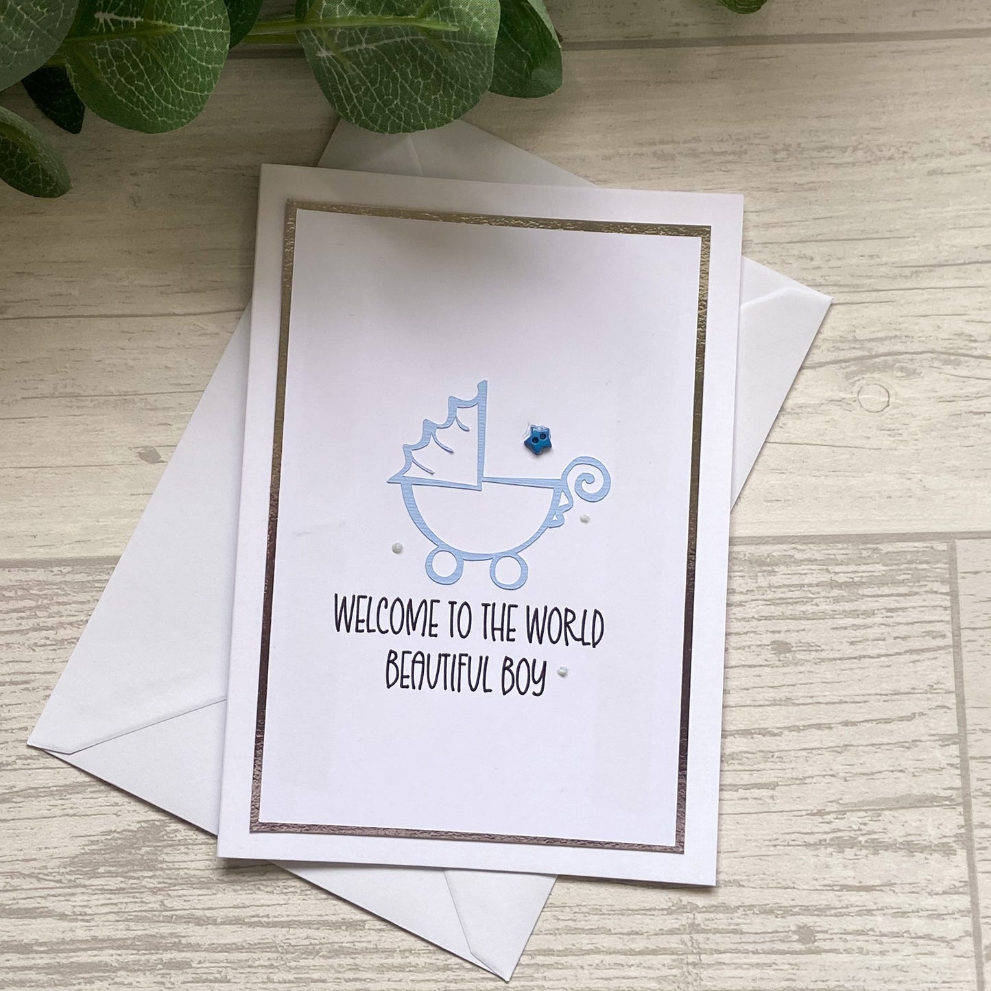 Baby Card - Welcome To The World, Handmade Baby Card