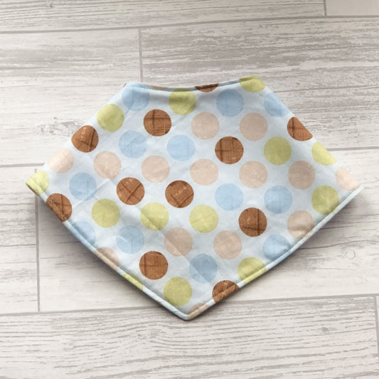 Blue Polka Dot Baby Bandana Bib