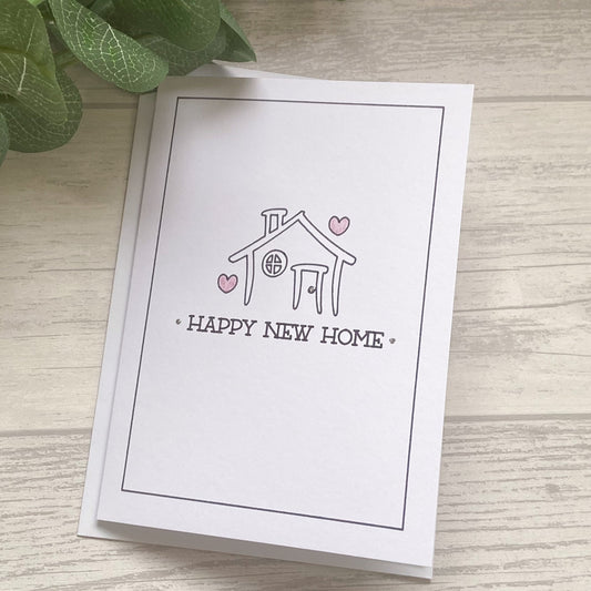 Outline Design New Home Greetings Card