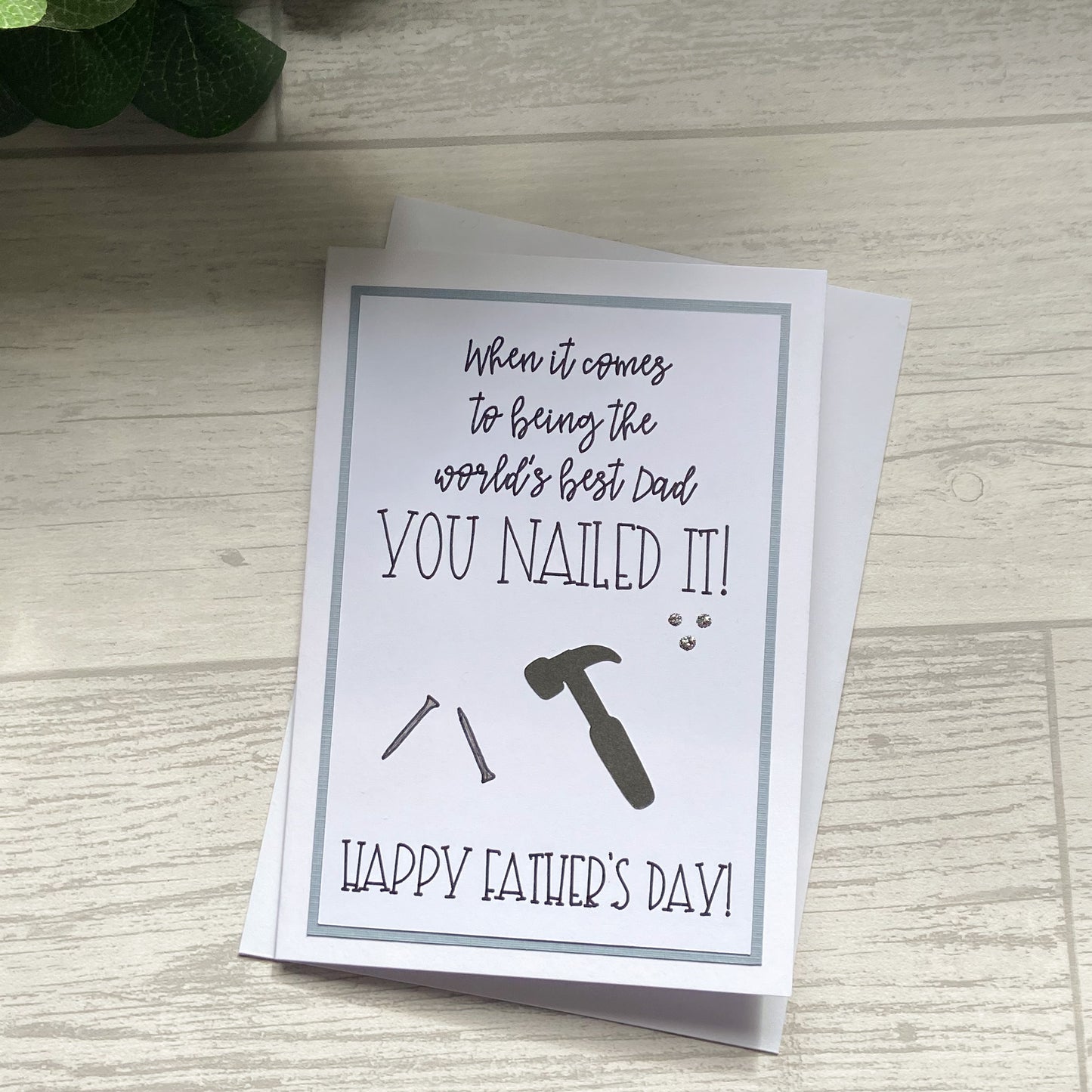 'You Nailed It' Father's Day Card, Handmade Greetings Card for Dad