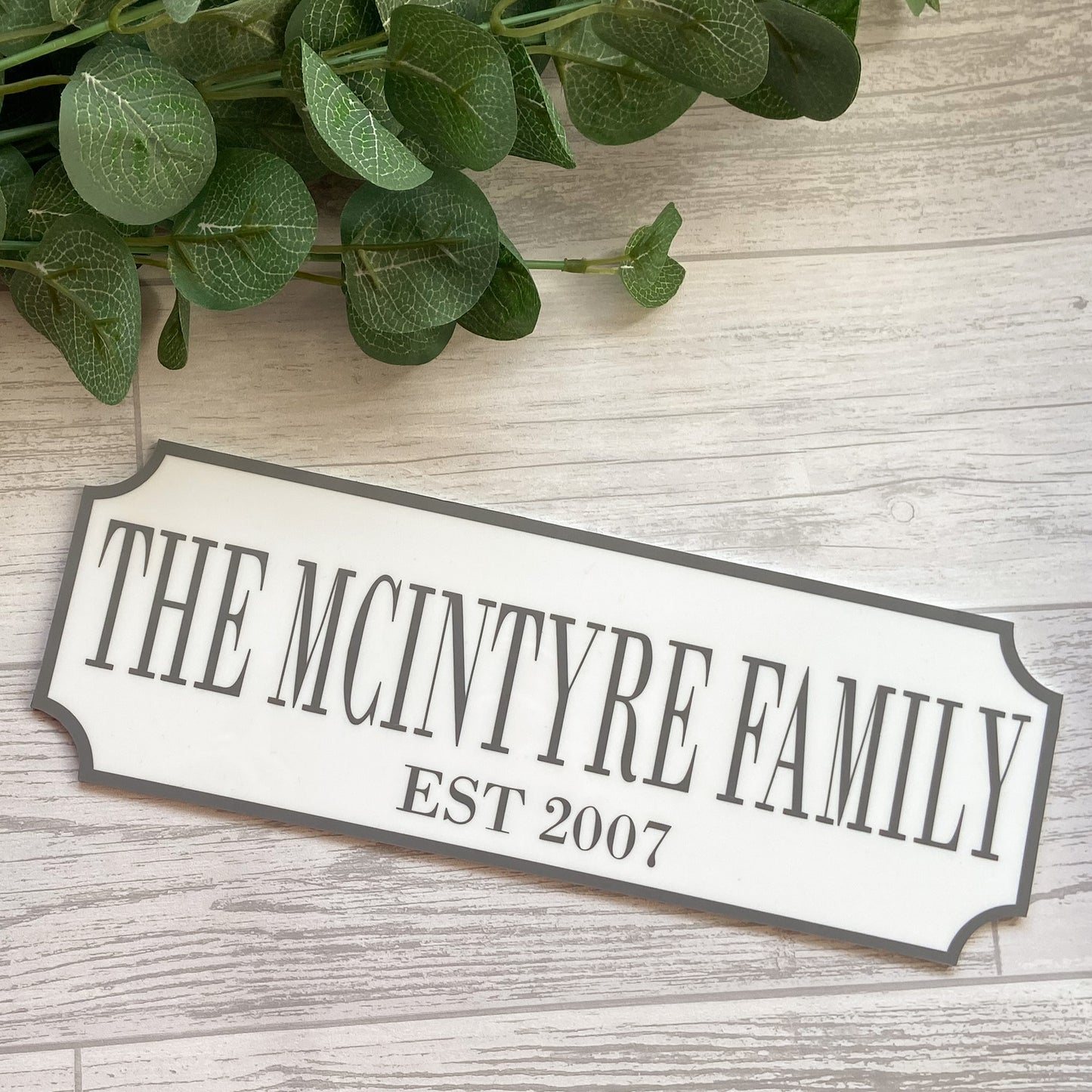 Personalised Family Street Sign - Vintage Style Family Railway Sign