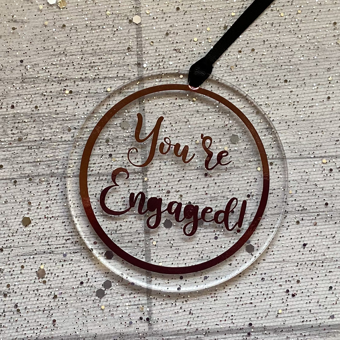 "You're Engaged!" Keepsake Acrylic Decoration, Engagement Gift, Engagement Keepsake